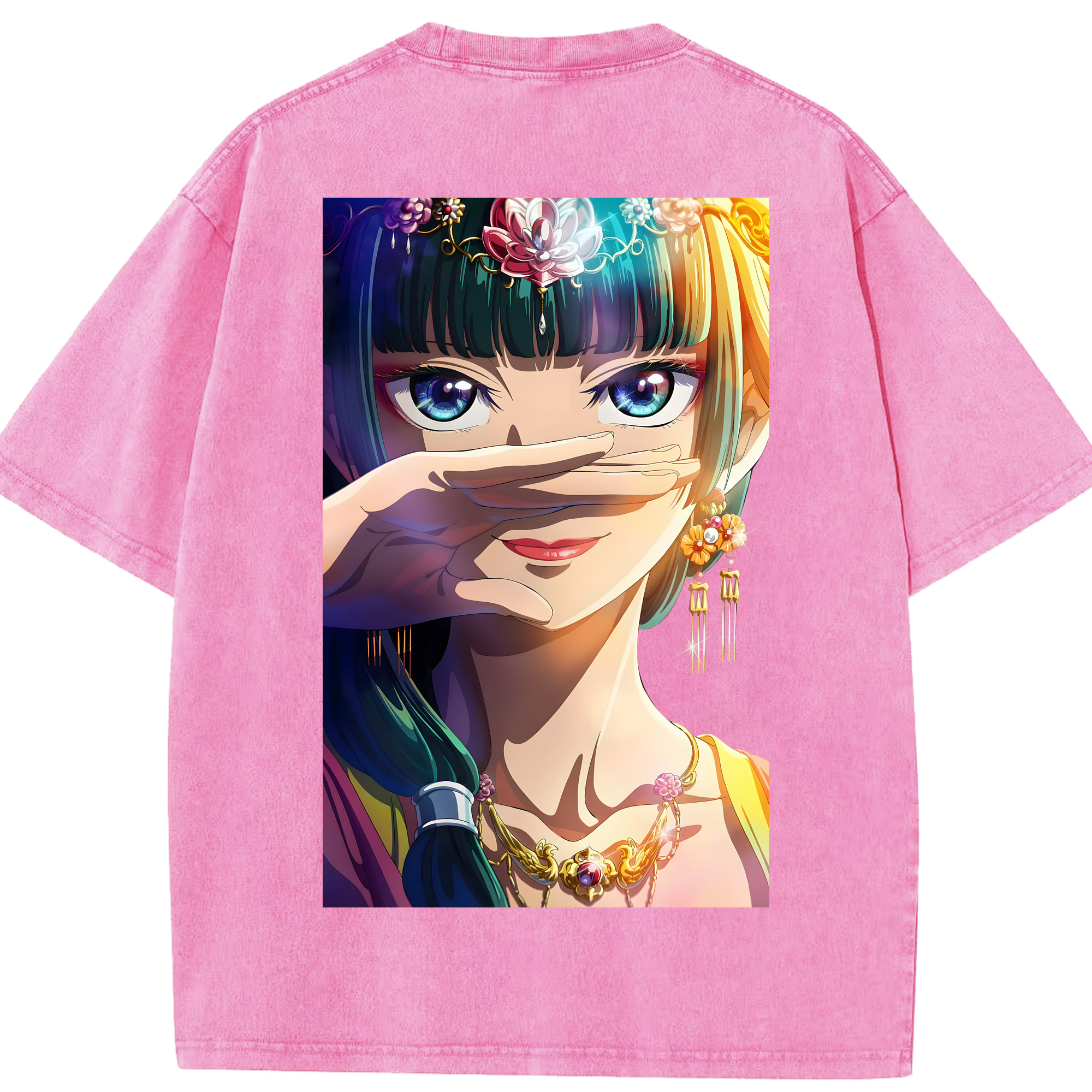 （画像用） 薬屋のひとりごと The Apothecary Diaries 綿100% ヴィンテージ風 半袖Tシャツ（背面プリント）
